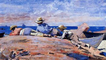 溫斯洛 荷默 Three Boys on the Shore 溫斯洛 荷默 Three Boys on the Shore